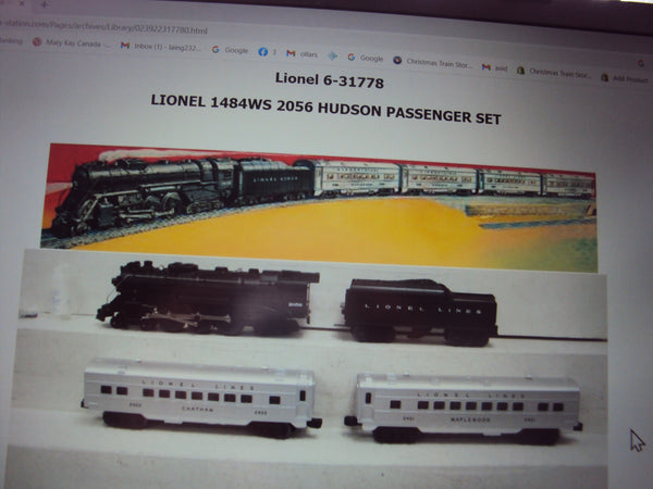 Lionel 1484ws 2056 Hudson Passenger Set
